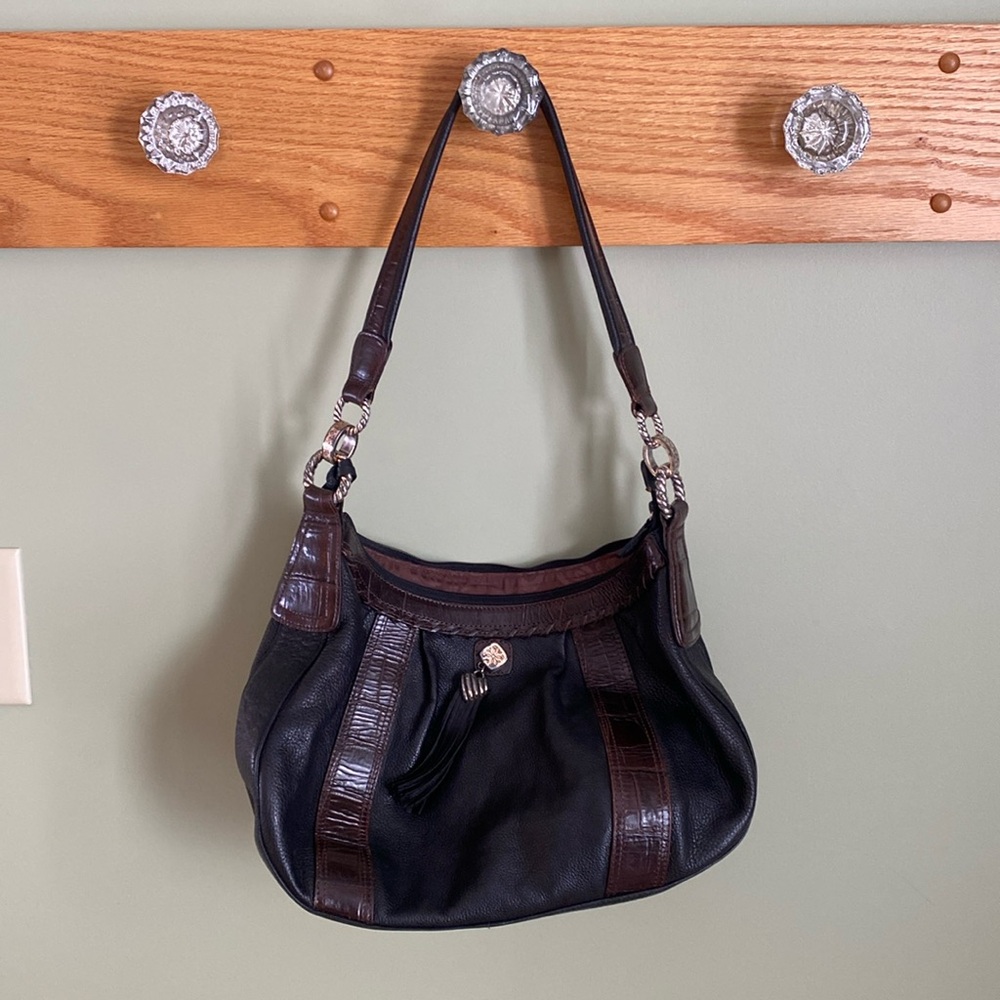 Brighton purse - black and brown